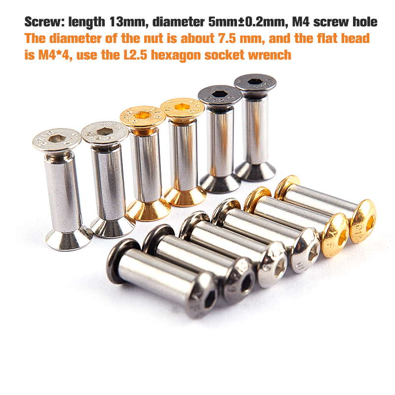 2Pcs M4 Knives Screw Rivet For DIY Material Knife Handle Plate Fastening Sc-qk - Picture 7 of 18