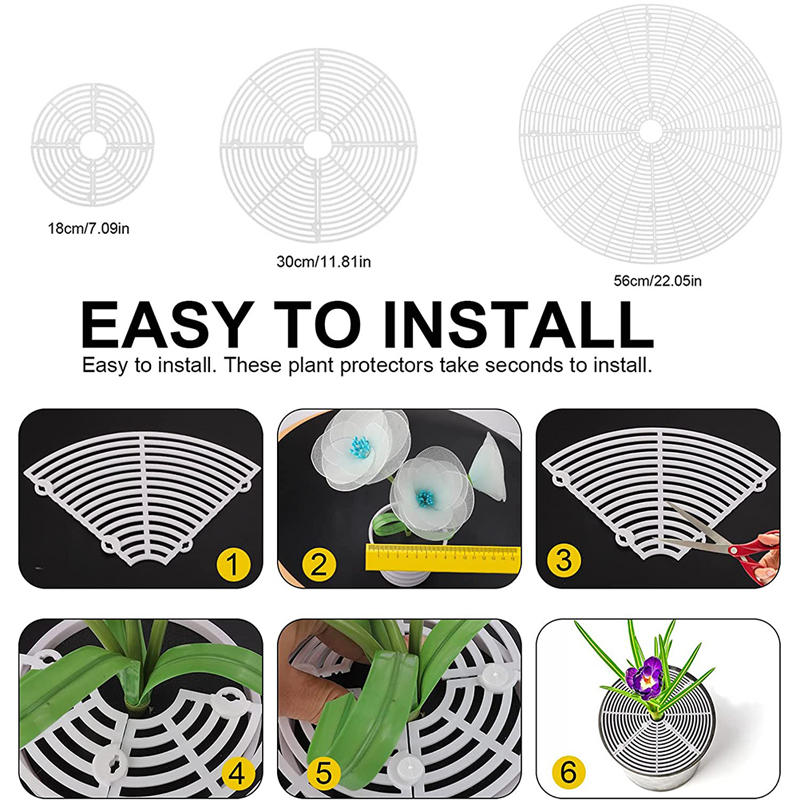 1PC Plant Pot Soil Guard With Nails Plant Pot Grid Flower Pot Cover Baby Safe TS