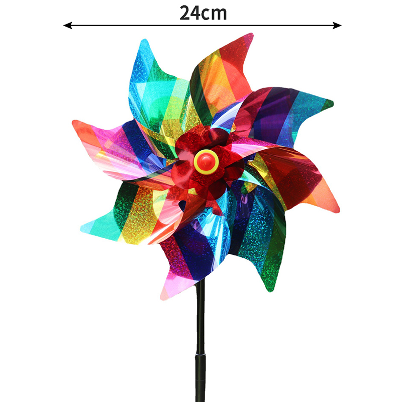 BIRD REPELLER PINWHEELS Reflective Sparkly Bird Deterrent Windmill