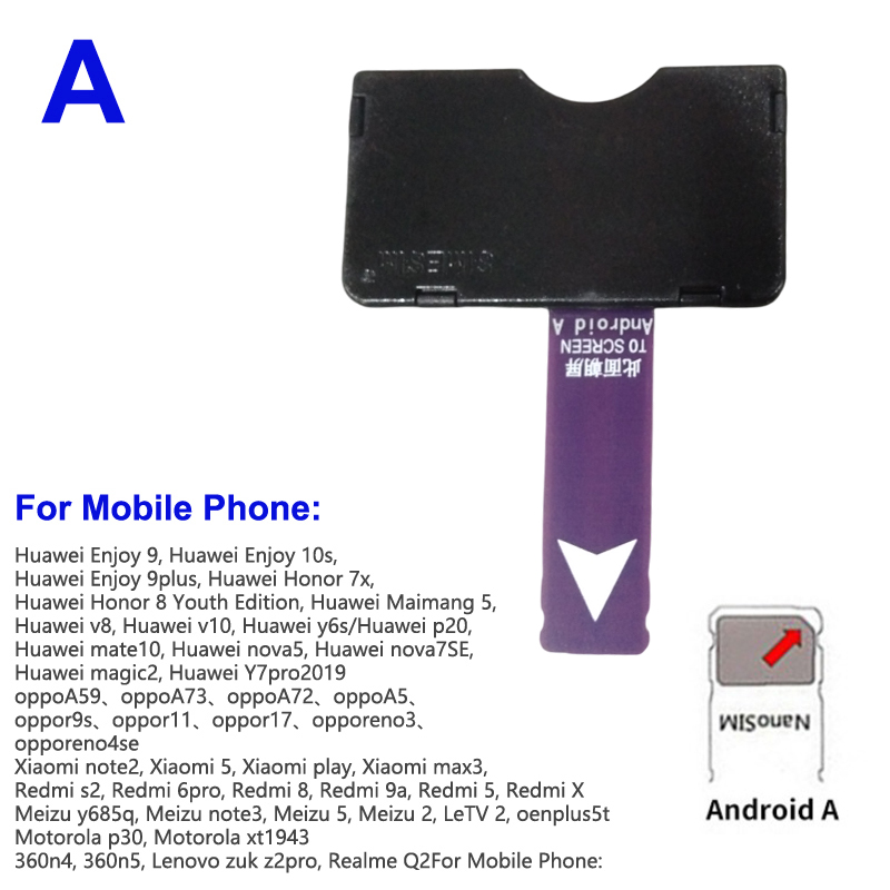 SIM Card Adapter SIM Card Reader Mini SIM Nano for Android phone(Plug And Pl F5❤ - Picture 11 of 12