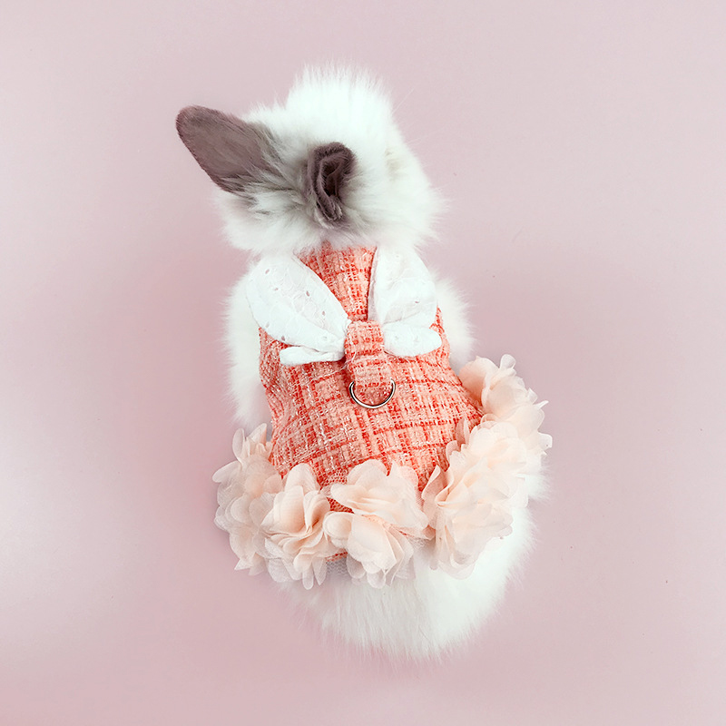 Rabbit Clothes Leash Traction Rope For Bunny Small Animal Harness Pet DreHF SN Rabbit Clothes Leash Traction Rope For Bunny Small Animal Harness Pet DreHF SN