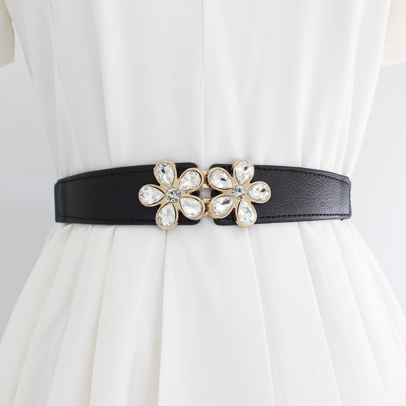 Men's Stretch Braided Belt - Adjustable Woven Polyester Belt with Leather Trim and Metal Buckle
