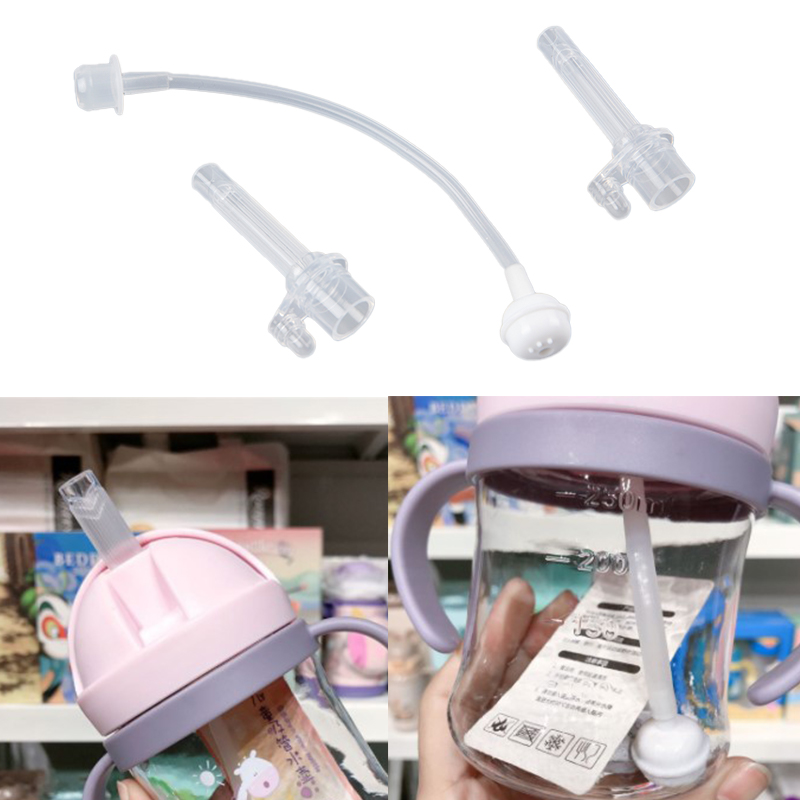 Children Water Cup Straw Liquid Silicone Sippy Drink Feeding Bottle Accessor EI Children Water Cup Straw Liquid Silicone Sippy Drink Feeding Bottle Accessor EI