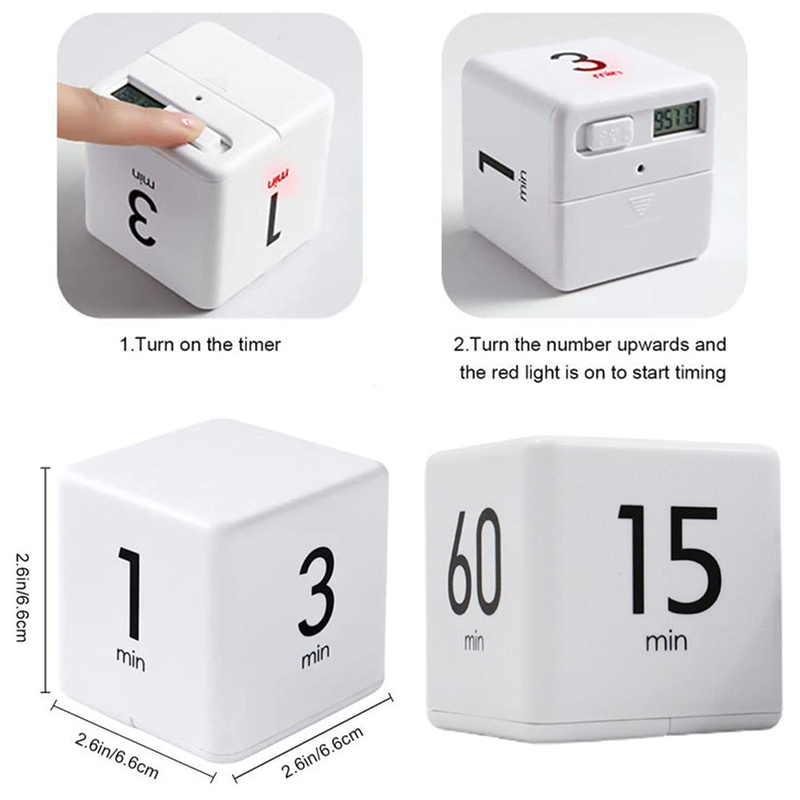 Gravity Sensor Flip Timer Responsive Cube Timer Sports Timer Kitchen Ti*h* - Picture 3 of 13