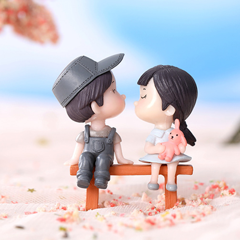 1Set Figures Lover Couple DIY Mini Fairy Garden Ornament Doll Couple G-Z0
