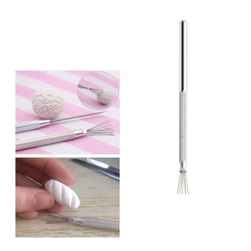 7 Pin Feather Wire Texture Ceramics Tools Polymer Clay Sculpting T-wf