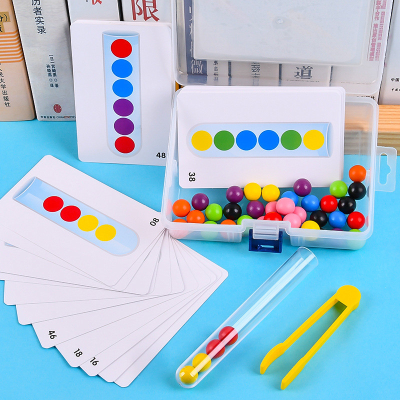 Clip beads test tube toy logic concentration training game educational for kids