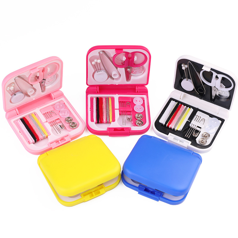 1Set Buttons Pins Storage Box Set Sewing Mini Travel Sewing Kit