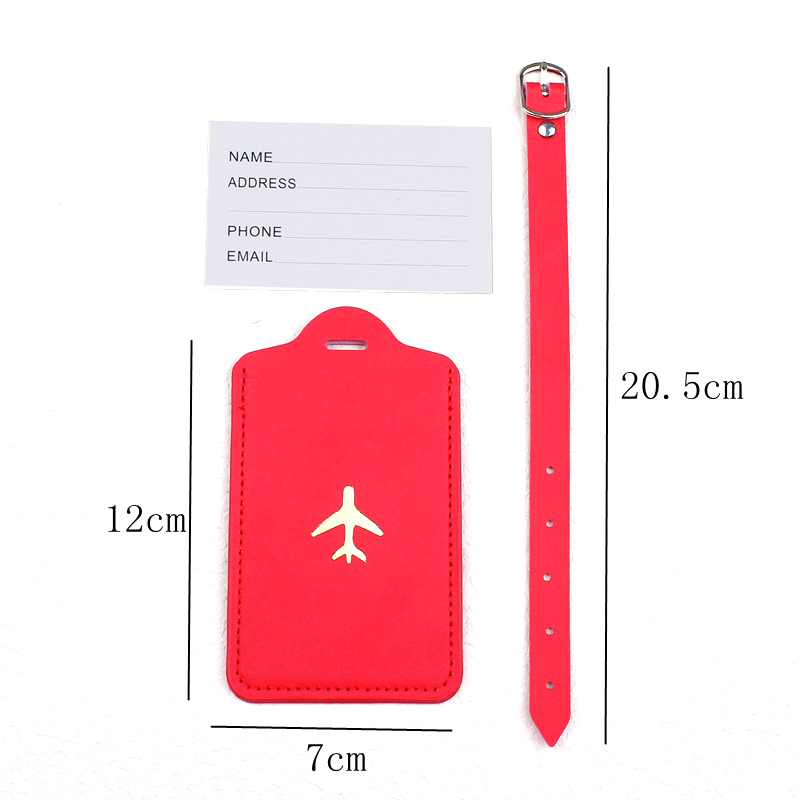 Bagaglio -tag borsa valigia etichette pelle pu viaggio portatile accessori bagagli -
