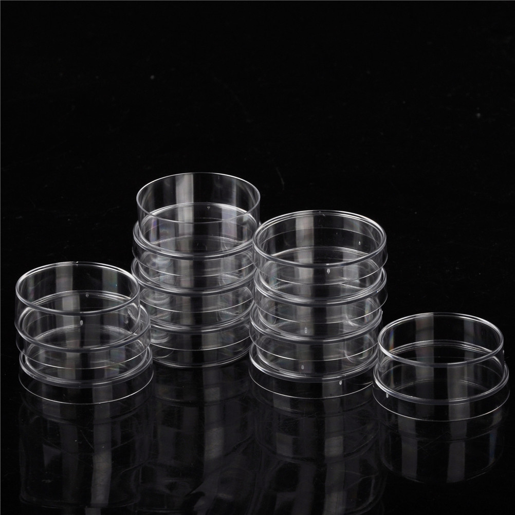 10Pcs sterile Polystyrol Plastik Petrischale 'Platte mit Deckel 35x15mm#B