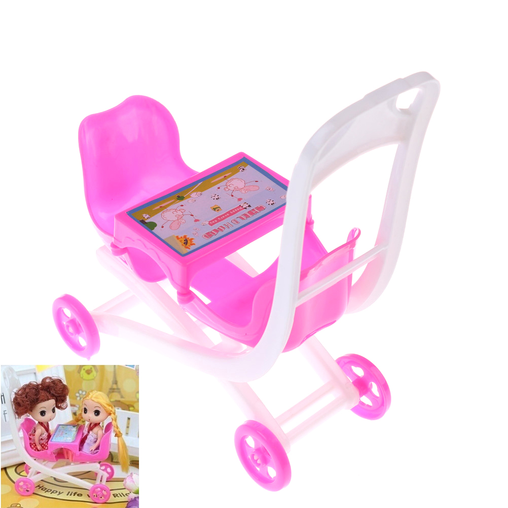 Pink Cute doll 2 Baby Stroller Girl's Gift Doll Accessories LI Pink Cute doll 2 Baby Stroller Girl's Gift Doll Accessories LI