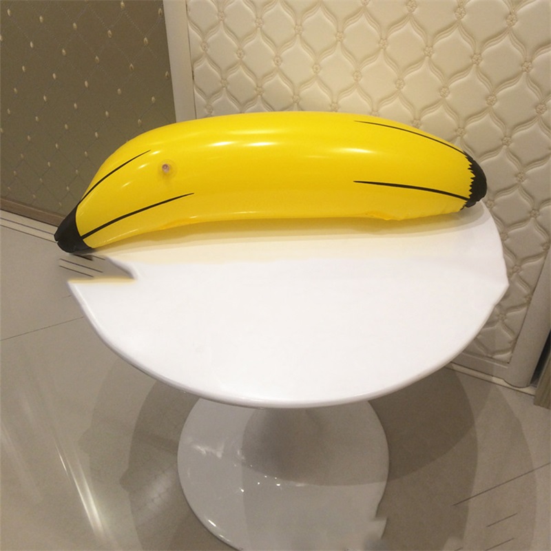 Large 66cm Inflatable Banana PVC Blow up Tropical Fruit Cute Toy Kids Party .-jl - Picture 2 of 2