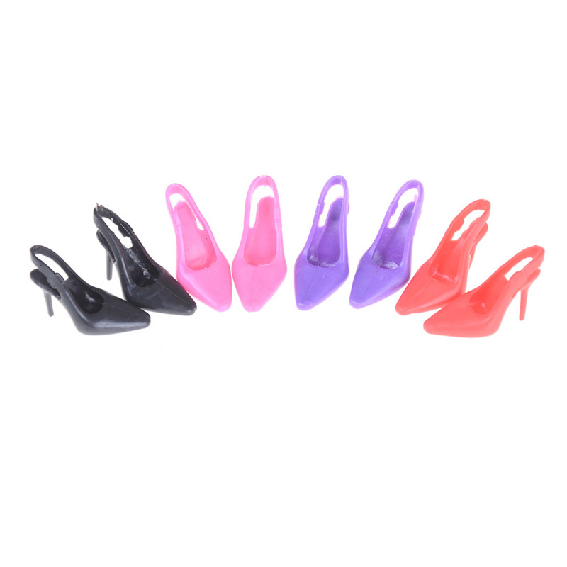 1PAIR 1:12 Dollhouse Miniature DIY Cabin Fittings Stiletto Shoes Toy B;k; C❤M JR10097