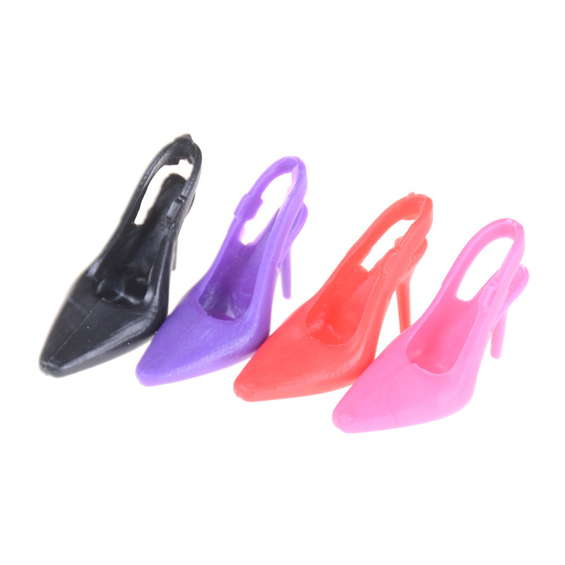 1PAIR 1:12 Dollhouse Miniature DIY Cabin Fittings Stiletto Shoes Toy B;k; C❤M JR10097