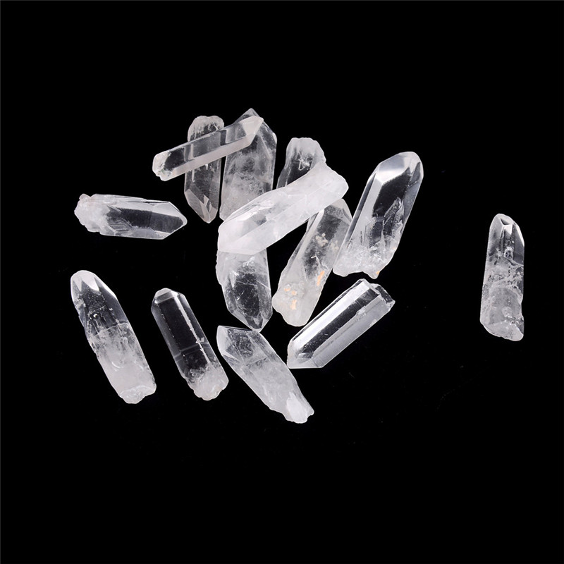 50g Lot Tibet Natural Clear Crystal White Quartz Points Terminated Wand SpecimR1