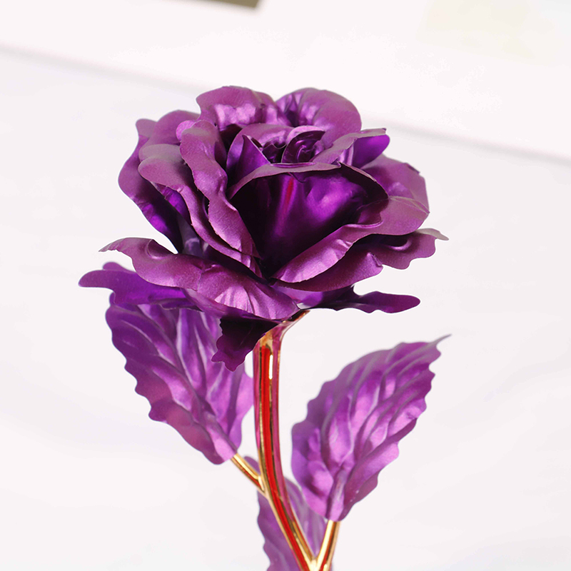 24k gold plated golden rose flowers anniversary valentine's day lovers' gift;k; - Picture 10 of 17