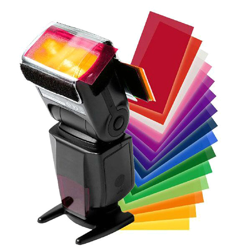 12x Flash Speedlite Color Gel Filters for Canon Nikon Sony Yongnuo DSLR CamA- JW