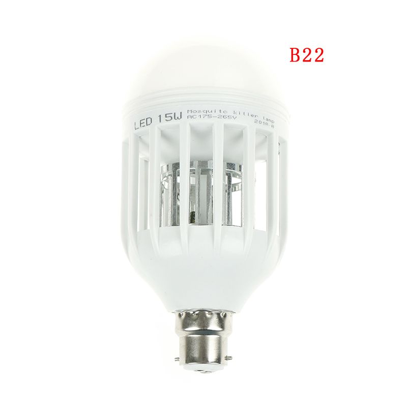 Led Bulb E27/B22 15W Anti-Mosquito Insect Zapper Flying Moths Killer Light-qk - Bild 11 von 14