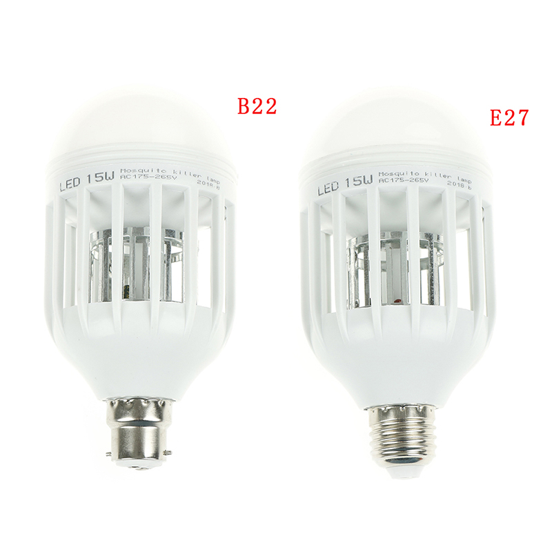 Led Bulb E27/B22 15W Anti-Mosquito Insect Zapper Flying Moths Killer Light-qk - Bild 10 von 14