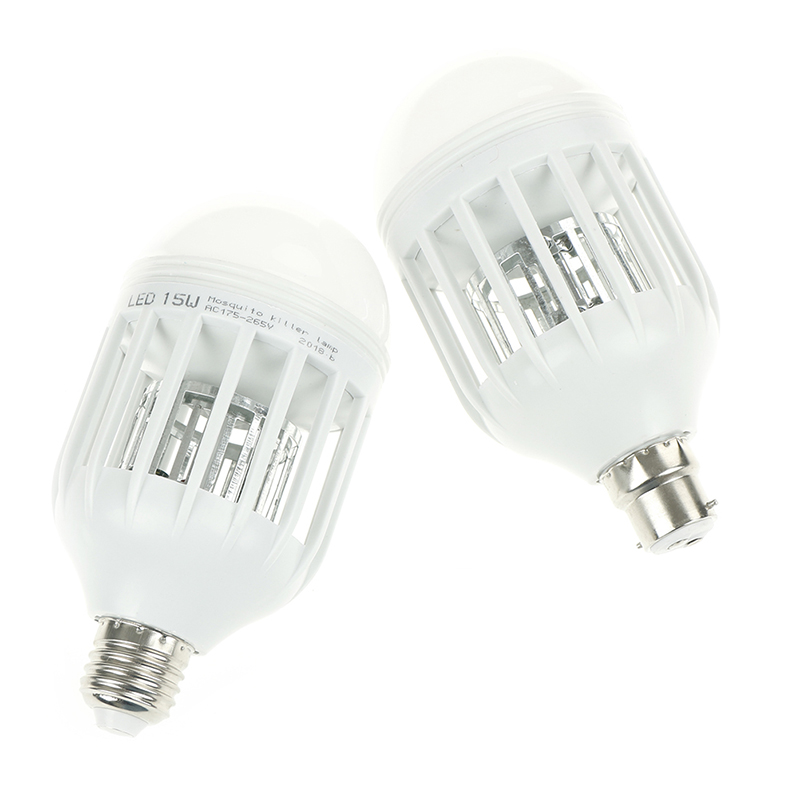 Led Bulb E27/B22 15W Anti-Mosquito Insect Zapper Flying Moths Killer Light-qk - Bild 2 von 14