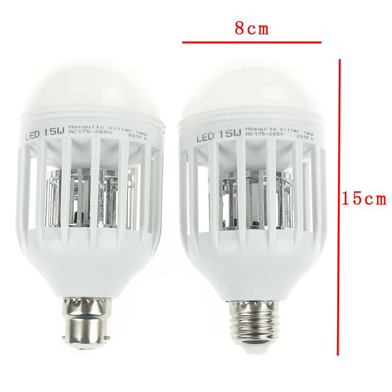Led Bulb E27/B22 15W Anti-Mosquito Insect Zapper Flying Moths Killer Light-qk - Bild 3 von 14
