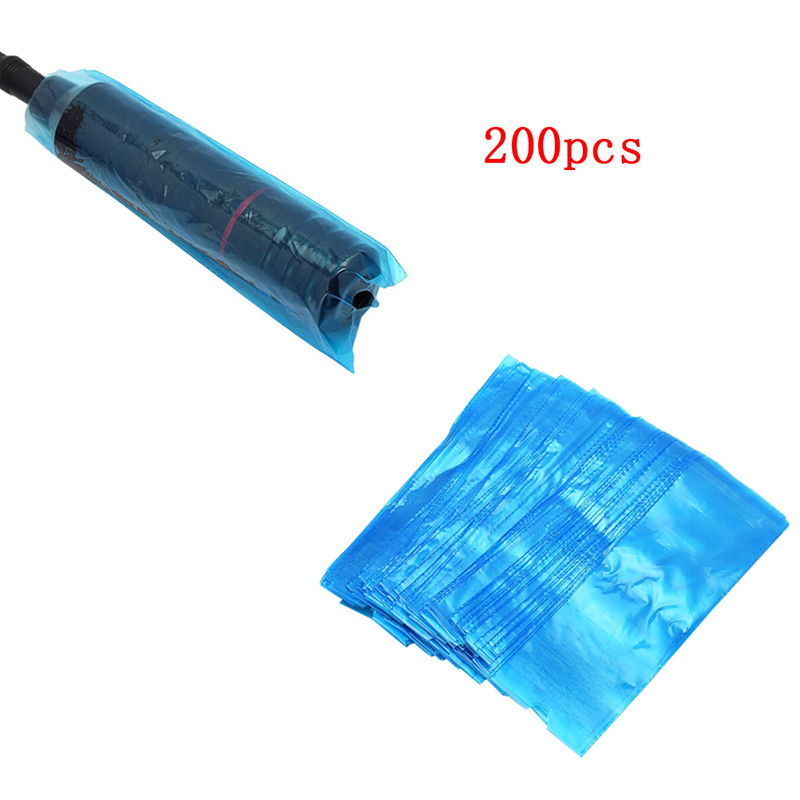 200Pcs/set Plastic Disposable Tattoo Clip Cord Sleeves Machine Bags CoverY-~- Pe