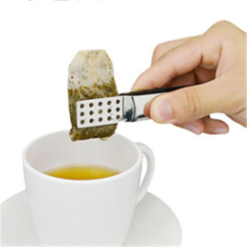 Tea strainer stainless steel teabag squeezer tea bag tongs ice cube mini .st - Bild 6 von 8