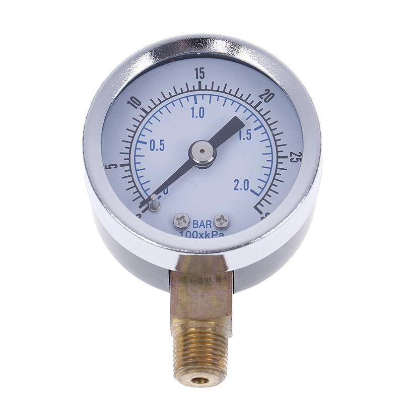 1/4" npt air pressure gauge 0-30 psi side / bottom mount 2" fac-yn - Picture 1 of 9