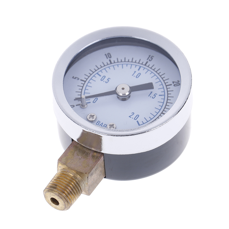 1/4" npt air pressure gauge 0-30 psi side / bottom mount 2" fac-yn - Picture 8 of 9