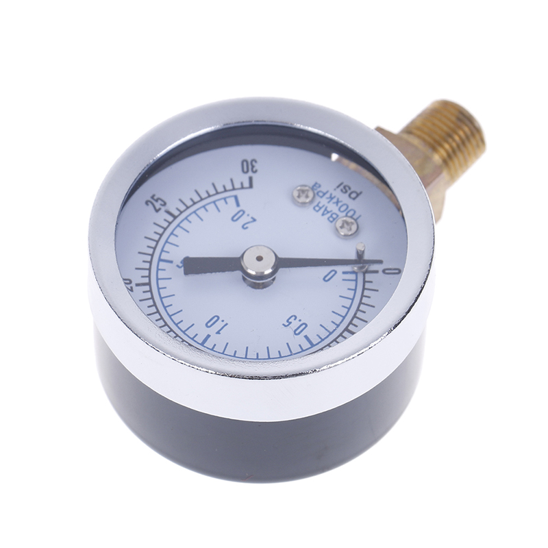1/4" npt air pressure gauge 0-30 psi side / bottom mount 2" fac-yn - Picture 7 of 9