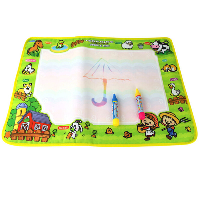 Water drawing mat with 2 drawing pen kid's magic water drawing play mat