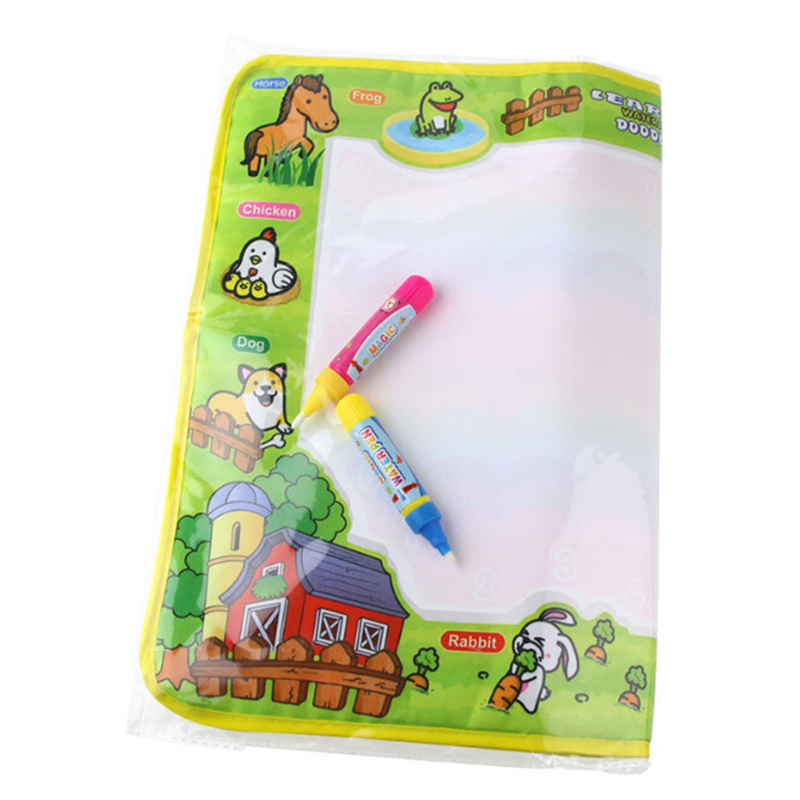 Water drawing mat with 2 drawing pen kid's magic water drawing play mat