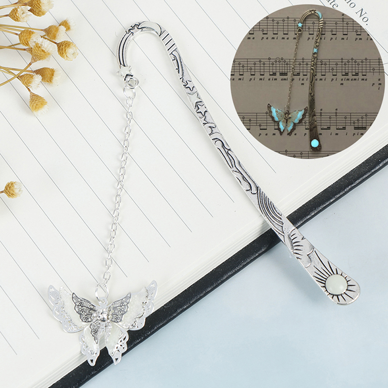 Luminous Night Butterfly Bookmark Label Read Maker Feather Book Mark BL-i- - Picture 10 of 12