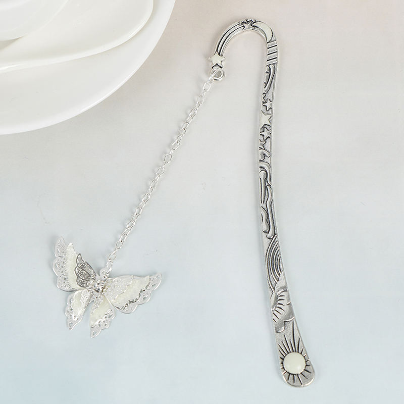 Luminous Night Butterfly Bookmark Label Read Maker Feather Book Mark BL-i- - Picture 2 of 12