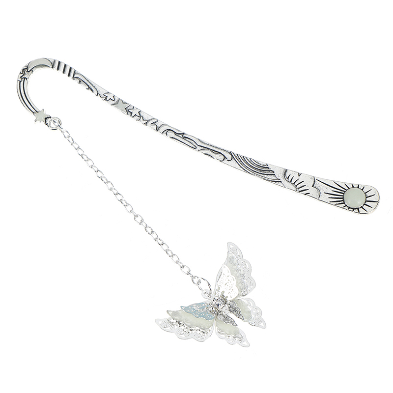 Luminous Night Butterfly Bookmark Label Read Maker Feather Book Mark BL-i- - Picture 8 of 12