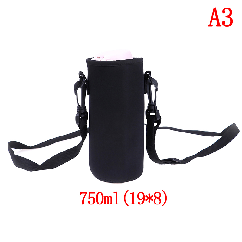 420ml-1500ml water bottle carrier insulated cover bag holder strap travel, F❤❤