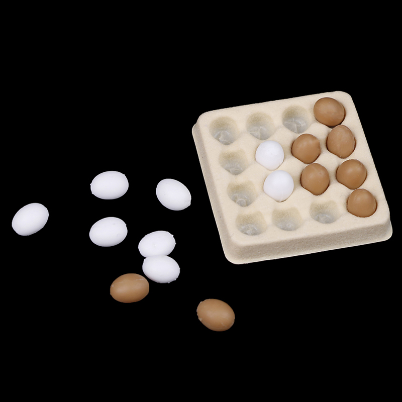 1:12 Dollhouse miniature egg carton with 16 pcs eggs dollhou oGH-bd 1:12 Dollhouse miniature egg carton with 16 pcs eggs dollhou oGH-bd