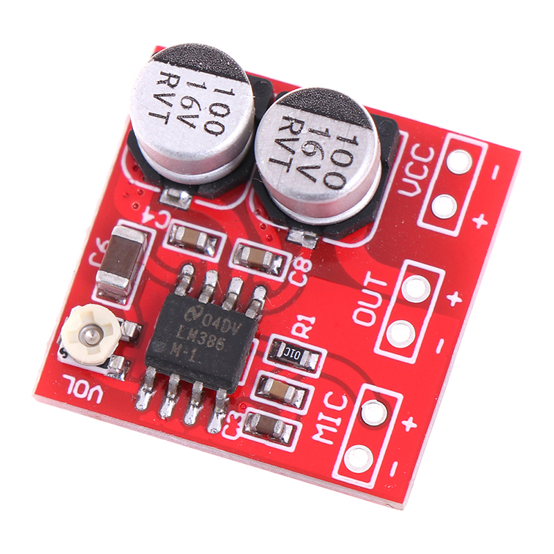 DC 5V-12V LM386 electret microphone power amplifier board gain 200times