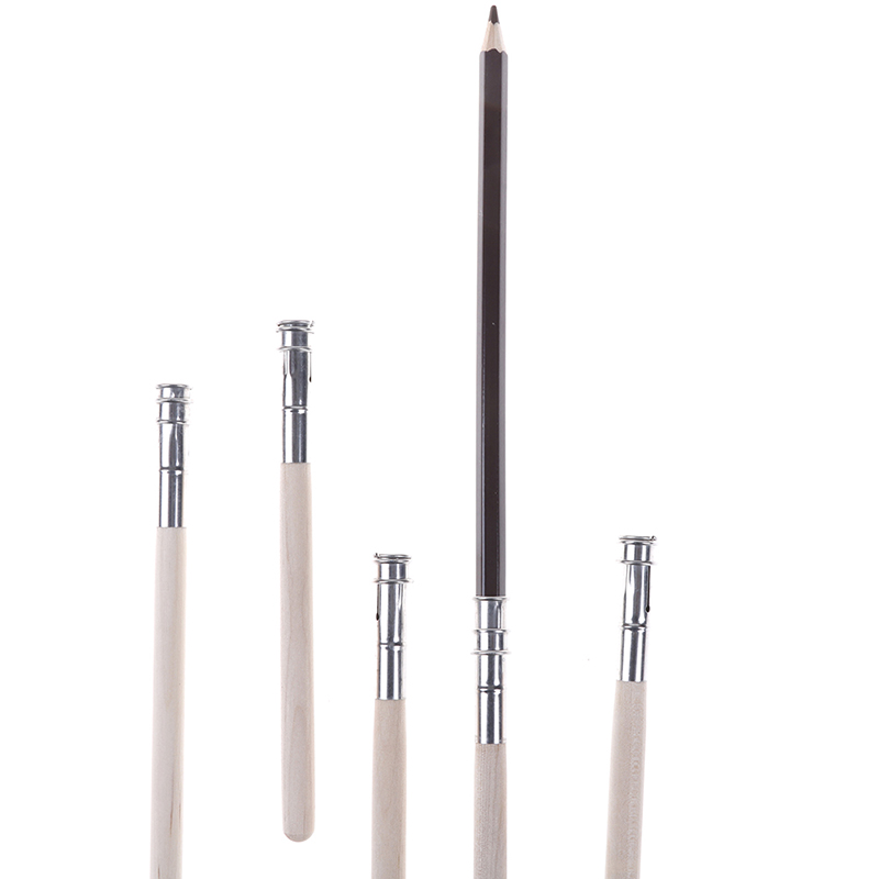 5Pcs Pencil Painting Extender Adjtable Wooden Lengthener Holder Drawing S❤O - Picture 2 of 12