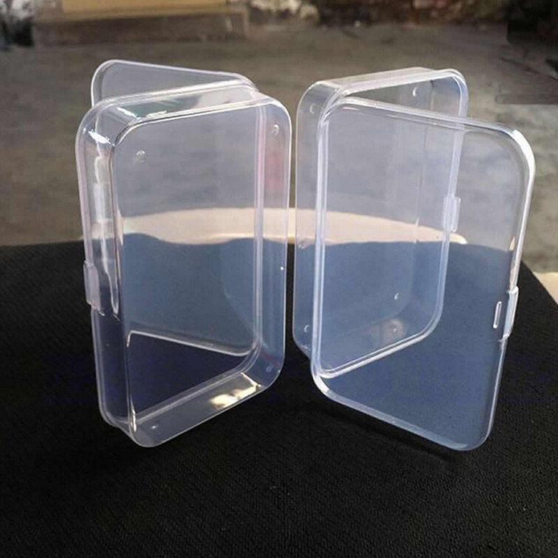 Clear Plastic Transparent With Lid Storage Box Collection Container ...