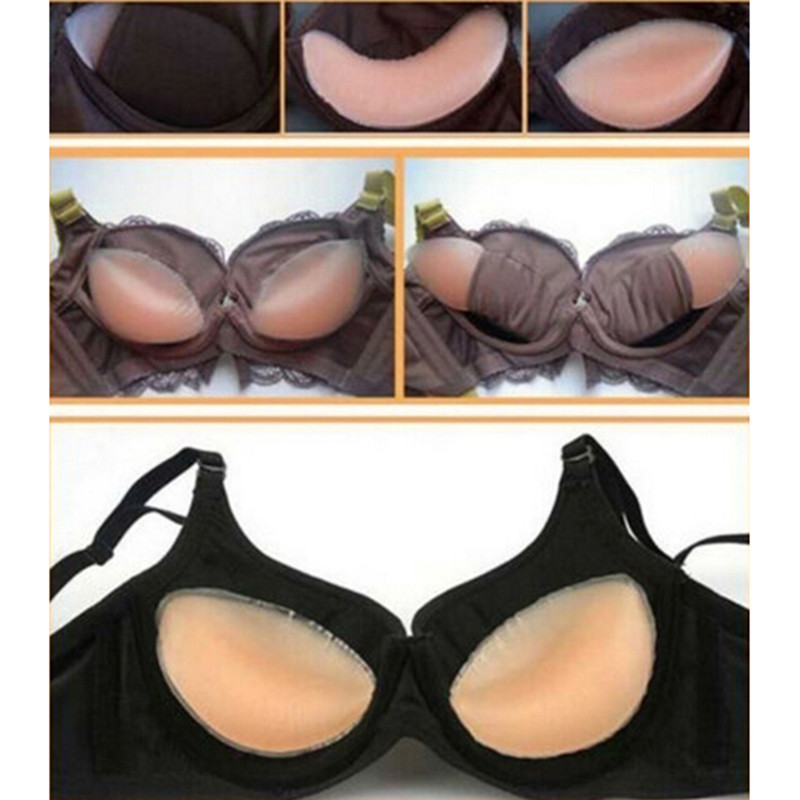1Pair/2x Silicone Gel Push Up Bra Pad Inserts Breast Enhancers