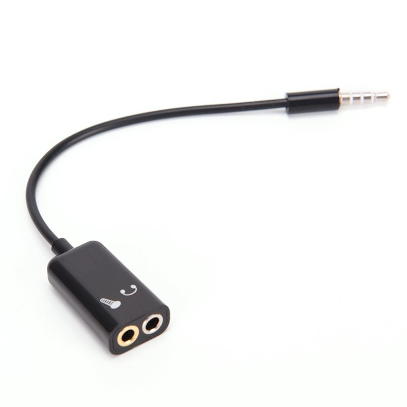 3.5mm Mic Audio jack to Headphone Microphone Y Splitter Cable Converter Adap Ec