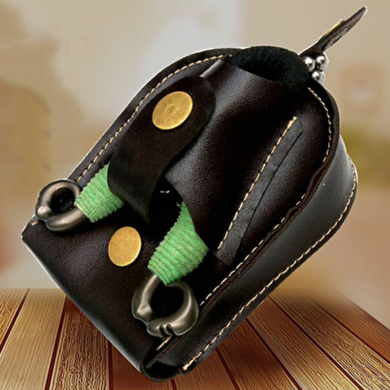 Faux Leather 2In1 Hunting Slingshot Ammo Catapult Steel Ball Bearing Bag Pouc-RZ