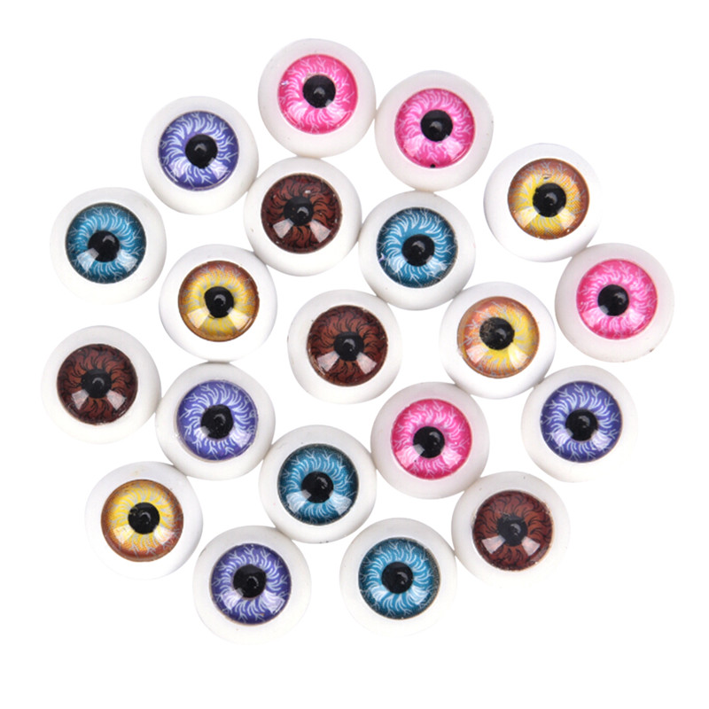 5 Pair Plastic Half Round For Halloween Mask Doll Eyes Fake Mask Eyeball Gift-wf