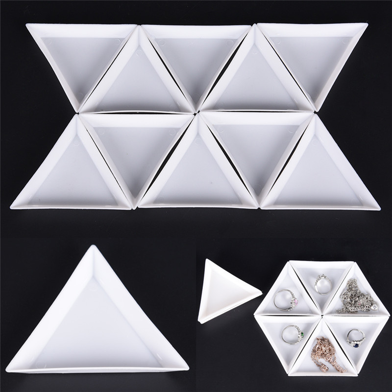10PCS Equilateral Triangle Plate For Jewelry Beads StorageEnvironmentalPlastyuMA