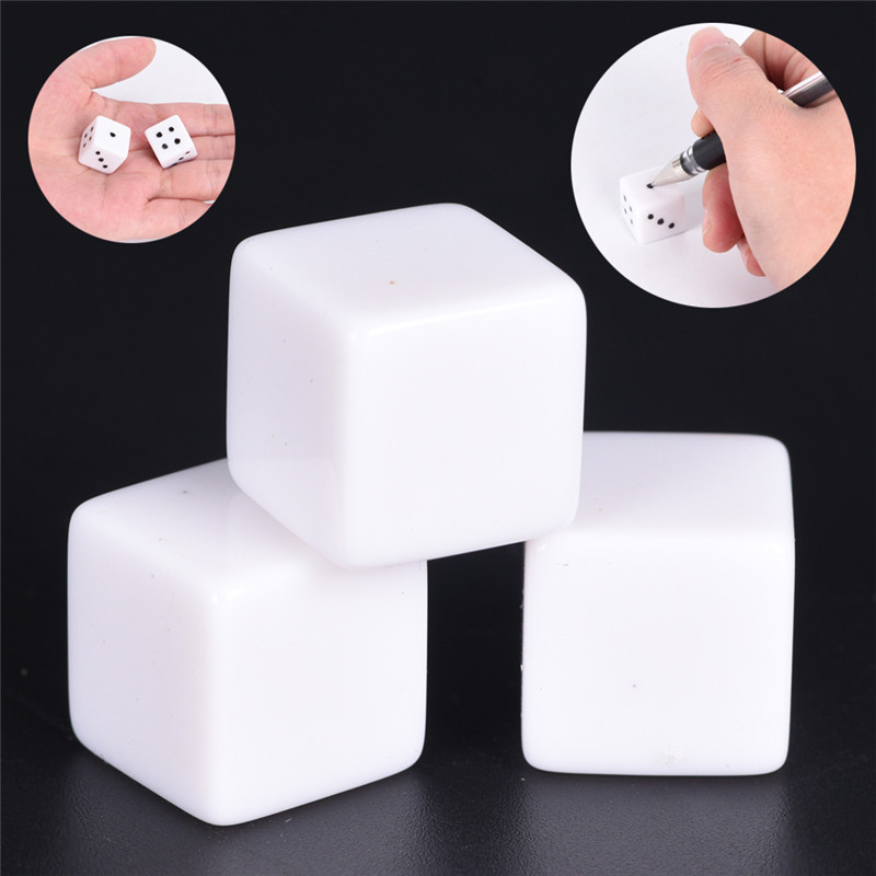 10pcs16mm blank white can write dice counting cubes square gaming dice H Sh Sb