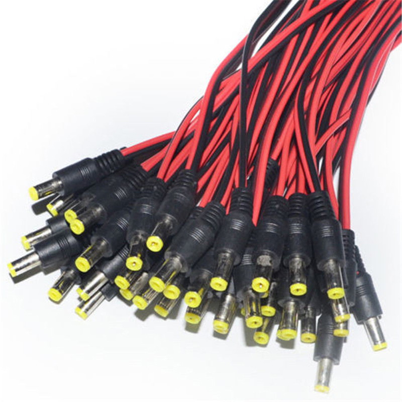 10x5.5x2.1mm Male + Female DC Power Socket Jack Plug Connector Cable Wire 12V - - Picture 2 of 7