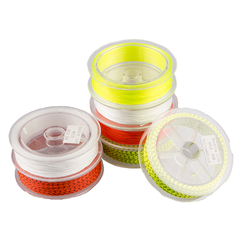 20/30LB Line Backing White Orange Yellow Braided Fly Fishing Trout Line&Loop Mp