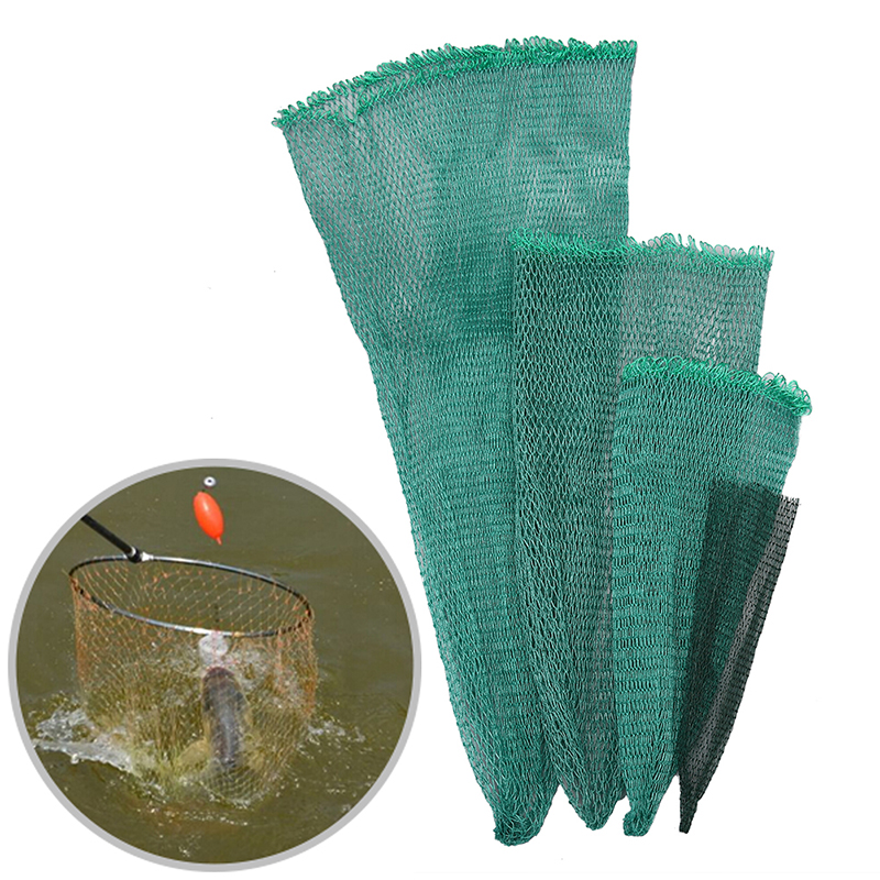 Fishing Net~Mesh Bag Green Fish Bag Cage Tackle Fishing Landing