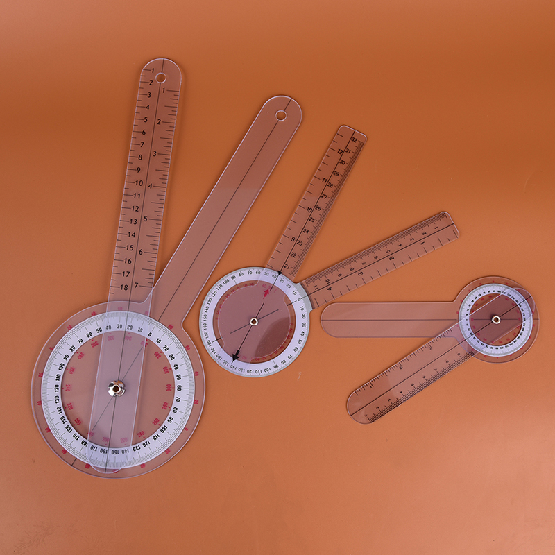 3pcs 6/8/12inch 360 degree protractor angle medical ruler spinal goniometeLOUL